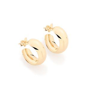 Half-hoop gold plated earring
